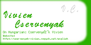 vivien cservenyak business card